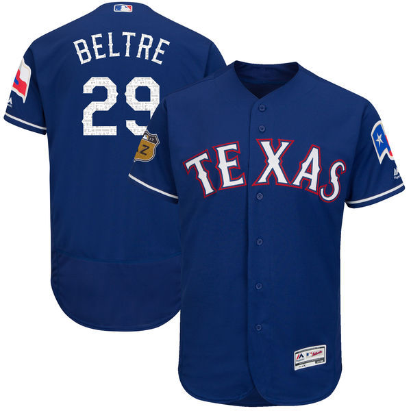 2017 MLB Texas Rangers #29 Beltre Blue Jerseys